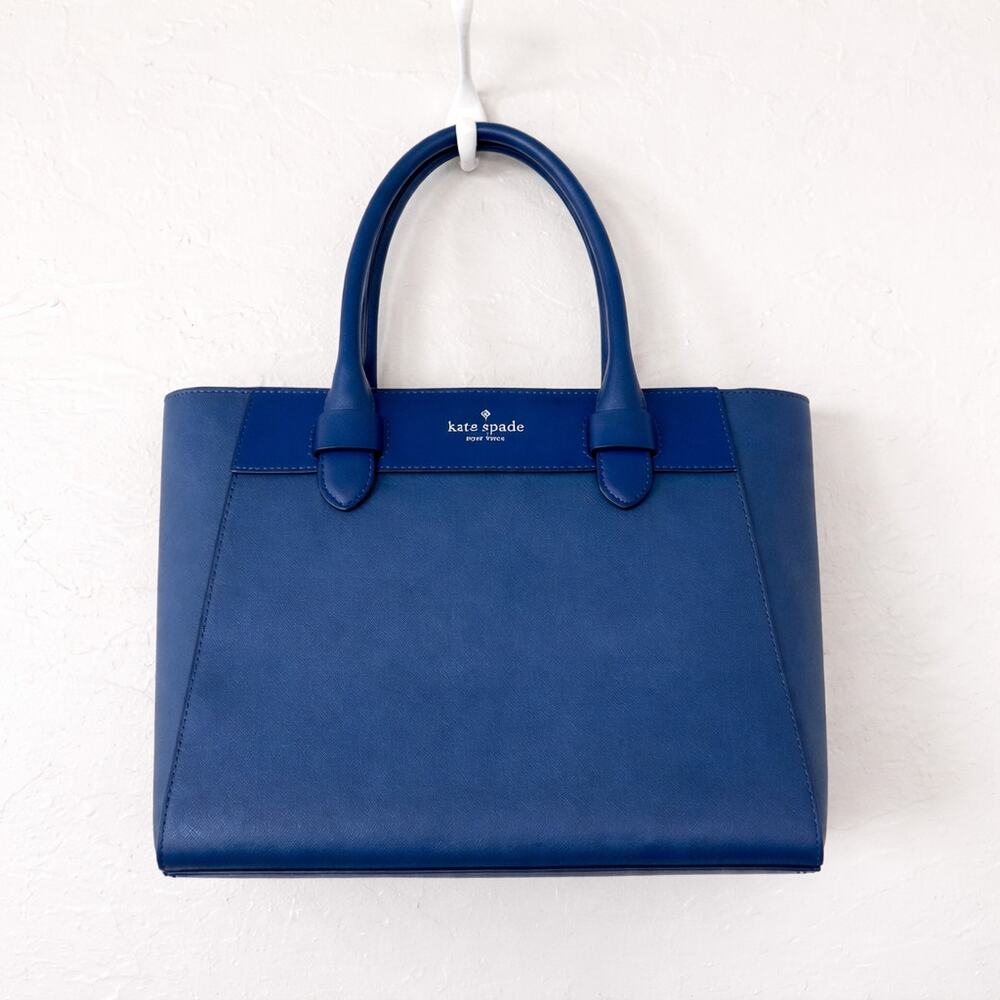 Kate Spade Melanie Satchel River Blue Top Handle Crossbody Bag WKR00242